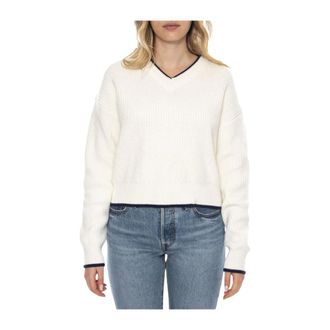 Levi's V-hals Knit - Dames - V-hals truien - Beige - L - Katoen - Truien & Vesten