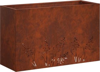 vidaXL Macetero De Jard&iacute;n Oxidado 80 X 20 X 49 Cm Acero Oxidado Vidaxl