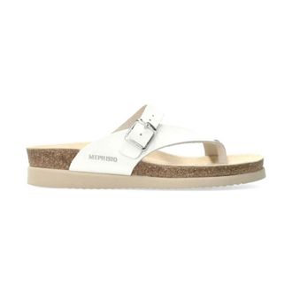 Mephisto Comfortabele Helen Damessandaal - Dames - Slippers - Wit - 42 EU - Leer - Schoenen