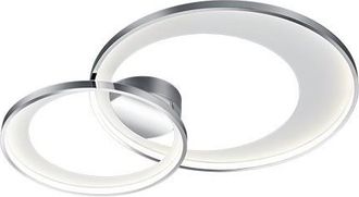 Trio Leuchten Trio Lighting - Granada Plaf&oacute;n Doble C&iacute;rculo Cromo Led 36w Regulable L85 Cm