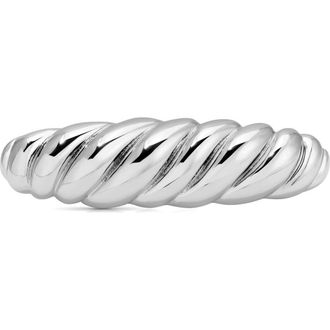 Ettika Twisted Oblong Hair Barrette in Silver at Nordstrom
