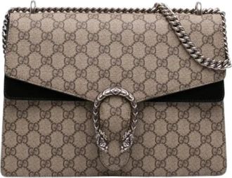 Gucci Pre-owned Medium Dionysus - Dames - Vintage Schoudertas - Beige - ONE Size - Su&egrave;de - Vintage