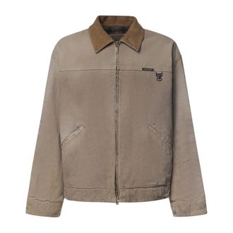Golden Goose Omkeerbaar katoenen jack - unisex - Jassen - Grijs - Maat: L Katoen