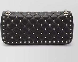 Valentino Garavani rockstud spike medium leather clutch bag