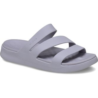 Crocs Getaway Waterproof Strappy Slide Sandal in Mauve Mist at Nordstrom, Size 10
