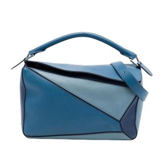 Loewe Pre-owned Puzzle Bag - Dames - Pre-owned - Blauw - Maat: ONE Size Leer