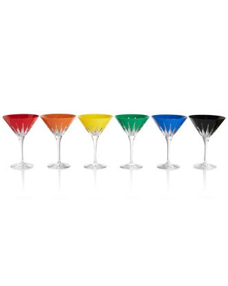 Waterford Set Of 6 New Year Firework Mixed Martini Glasses