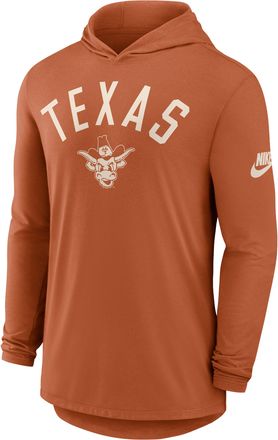 Nike Texas Legacy Arch Nike Mens Dri-FIT College Long-Sleeve Hooded T-Shirt in Orange | 01NB81FTXV-3HJ
