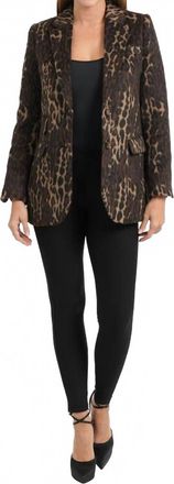 Love Token 2 Button Animal Print Blazer In Leopard