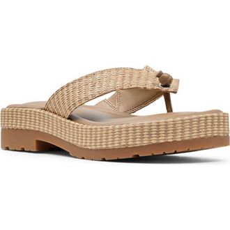 Donald J Pliner Sylverr Platform Flip Flop in Tobacco at Nordstrom, Size 5.5