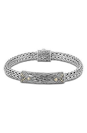 Samuel B. Woven Sterling Silver Bracelet in Silver And Gold at Nordstrom Rack, Size 7.5