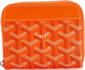 Goyard Matignon Zip Wallet Coated Canvas with Leather PM