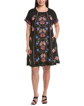 Johnny Was Plus Isla Raglan Midi Dress