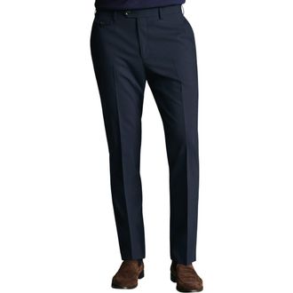 CHARLES TYRWHITT Smart Wool Trouser in Ink Blue at Nordstrom, Size 32 X 30