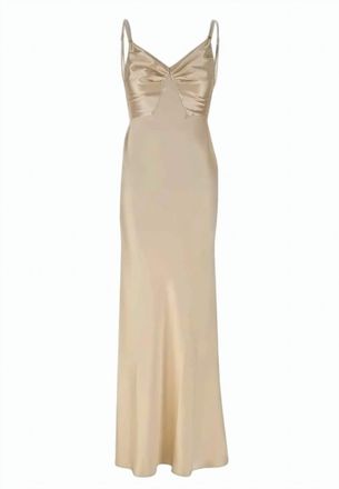 Elisabetta Franchi Red Carpet Satin Double Straps Dress