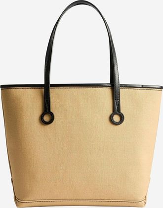 J.W.Anderson Womens Small Anchor Tote Bag Beige Cotton Shoulder