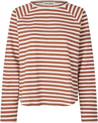 Lollys Laundry Rust Langemouw Tee Top - Dames - Longsleeves - Veelkleurig - XL - Katoen - Tops