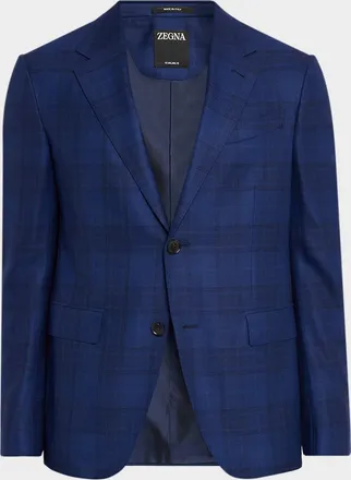 Ermenegildo Zegna Men & apos;s 15milmil15 Wool Plaid Single-Breasted Sport Coat