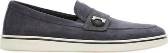 Ferragamo Mens Boat Shoe Loafer With Gancini Ornament