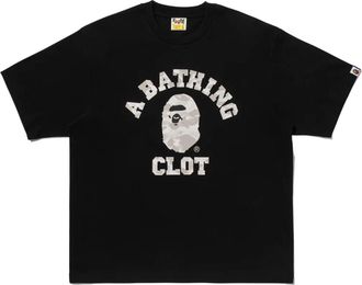 A Bathing Ape BAPE X Clot Camo College Relaxed Fit T-Shirt Black 0ZXTEM936101P-BLK