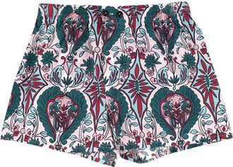 Larusmiani Mens Floral Print Cotton Shorts Size M