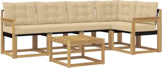 vidaXL Conjunto De Sof&aacute;s De Exterior 6 Uds. Y Beige Vidaxl