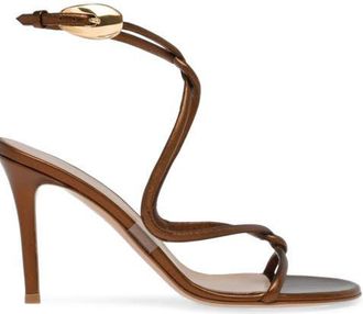 Gianvito Rossi Jungle Mamba 85 Sandals in Metallic Brown at Nordstrom, Size 34.5