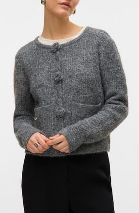 Vero Moda Blossom Cardigan in Medium Grey Melange at Nordstrom Rack, Size X-Small