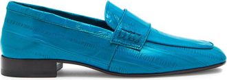 Dries Van Noten Textured Leather Loafers - Blue - 37 (IT37 / UK4)