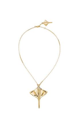 UNOde50 Short Chain Pendant Plated in 18K Gold with Manta Ray Figure at Nordstrom