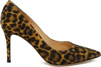 Gianvito Rossi 70 mm Gianvito stiletto pumps met luipaardprint - Veelkleurig