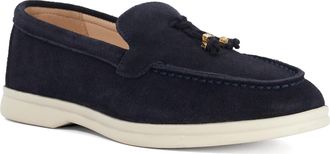 Dune London Womens Ladies Gasil - Suede Tassel Loafers - Navy - Size UK 5
