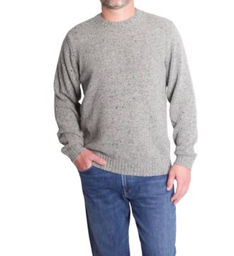 Sams&oslash;e & Sams&oslash;e Sanataniel Crewneck Sweater In Grey Melange