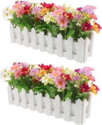 OEM Piezas De Flores Artificiales En Macetas Resistentes A La Intemperie, Decoraci&oacute;n Para Interiores Y Exteriores, Juego De Plantas Artificiales Para Boda