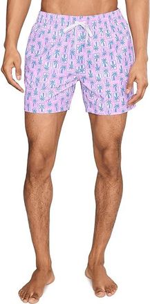 Chubbies The Miami Mosaic 5.5 (Classic Lined Swim Trunks) Mens Swimwear Pink-pattern Base : 2XL, Polyester/Spandex