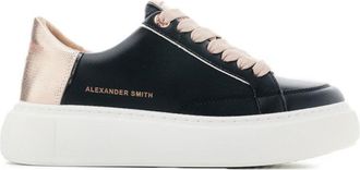 Alexander Smith Black Vegan Sneakers With Pink Platinum Spur