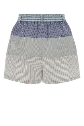 Moschino Womens Embroidered Poplin Shorts Fantasiavarianteunica Exterior: Cotton Pantaloni