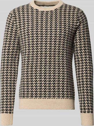 GANT Strickpullover aus Woll-Mix im Allover-Look in Black, Gr&ouml;&szlig;e XXXL