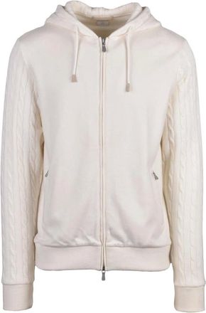 Eleventy Heren, Sweatshirts & Hoodies, Wit, Maat: L Wol