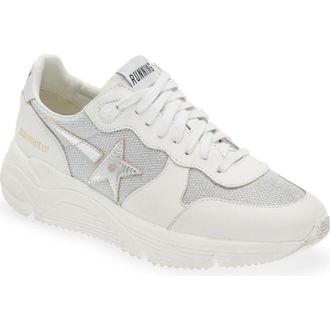 Golden Goose Running Sole Sneaker in Optic White/Silver at Nordstrom, Size 6Us