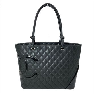 Chanel Black Leather Tote Bag (Pre-Owned)