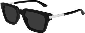 Alexander McQueen T-Bar Zonnebrillen - Heren - Zonnebrillen - Zwart - 52 MM - Nylon - Accessoires