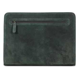 Howard London Tassen, Heren, Groen, ONE Size, Leer, Kieran Laptoptas Sleeve