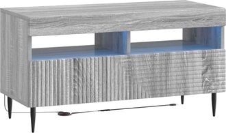 vidaXL Mueble De Tv Led Sonoma Gris Madera De Ingenier&iacute;a Vidaxl