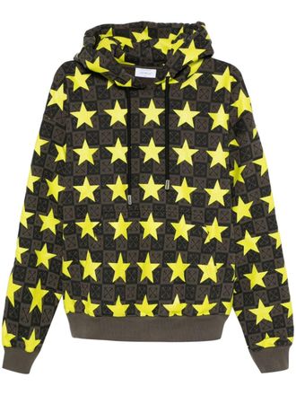 Off-white Felpa Stars AO Skate con cappuccio - Verde