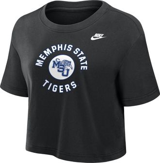 Nike Memphis Tigers Nike Womens Dri-FIT Cropped T-Shirt in Black | W11840P404MEMP-BLK