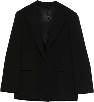 Pinko Deddy blazer - women - Polyester/Viscose/Elastane/Acetate/Polyester - 40 - Black