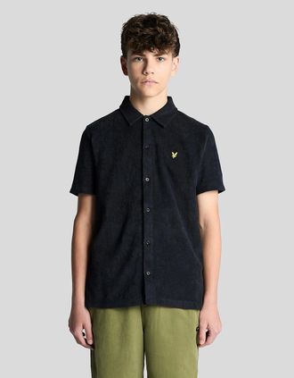 Lyle & Scott Lyle And Scott Mens Short Sleeve Towelling Shirt - Black - Size: 12/13 y