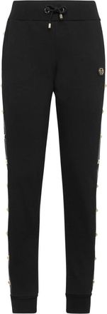 Philipp Plein Broeken, Dames, Zwart, S, Katoen, Trainingsbroeken