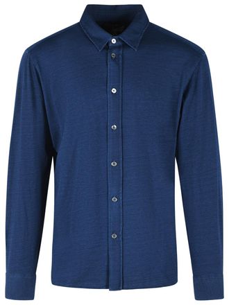 Tom Ford Camicia in cotone blu Tom Ford